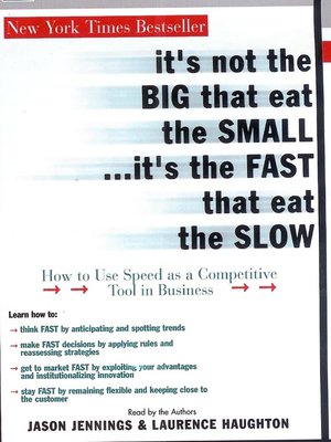 cover image of It's Not the Big That Eat the Small...It's the Fast That Eat the Slow